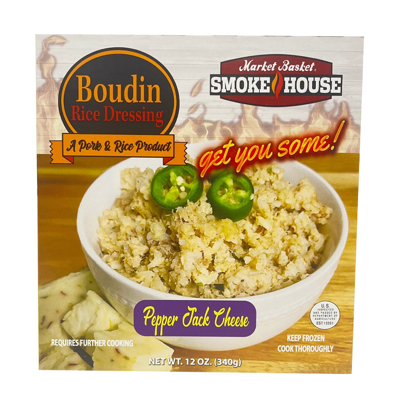 Pepper Jack Pork Boudin Rice Dressing