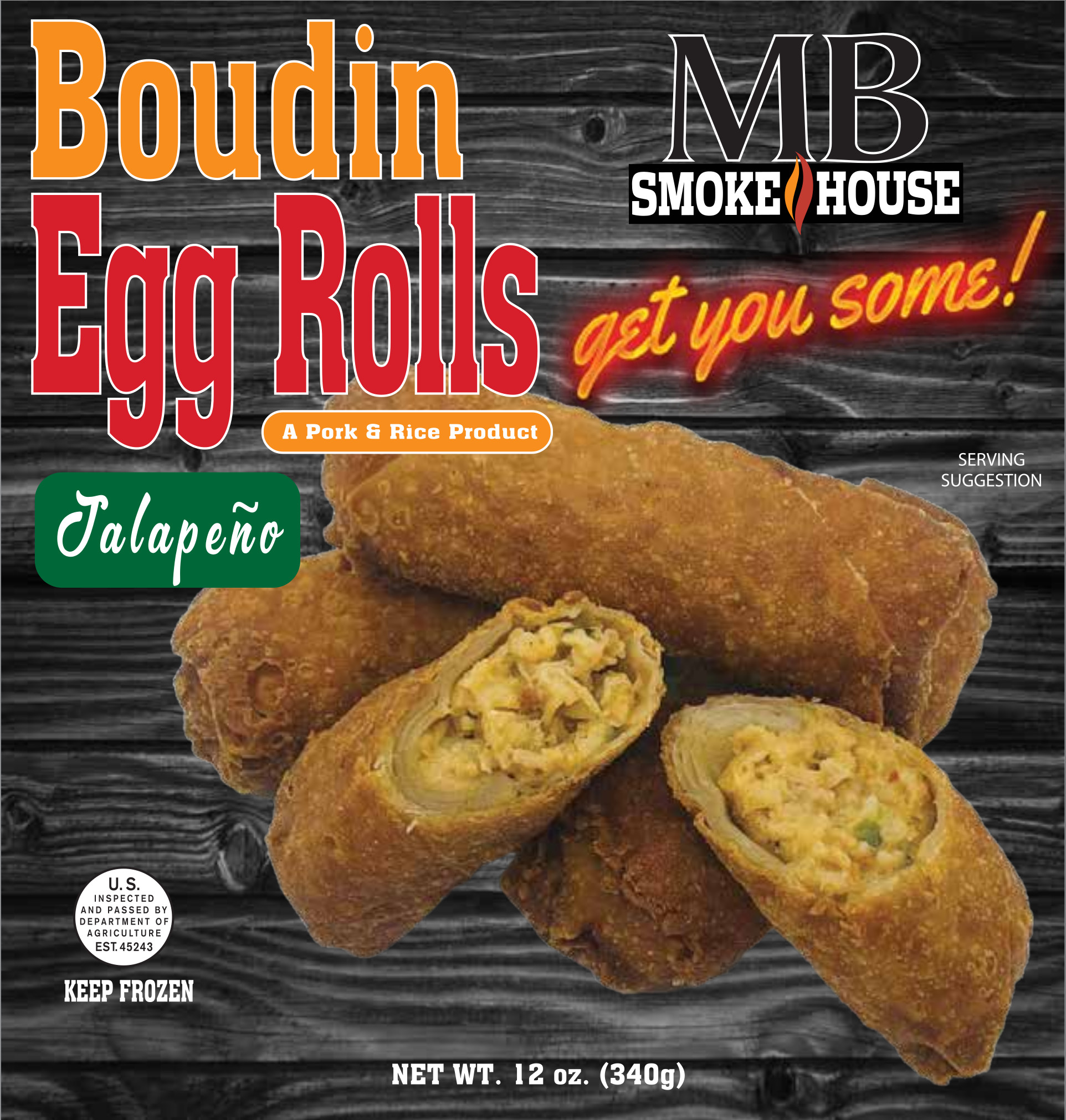 Market Basket Jalapeno Boudin Egg Rolls