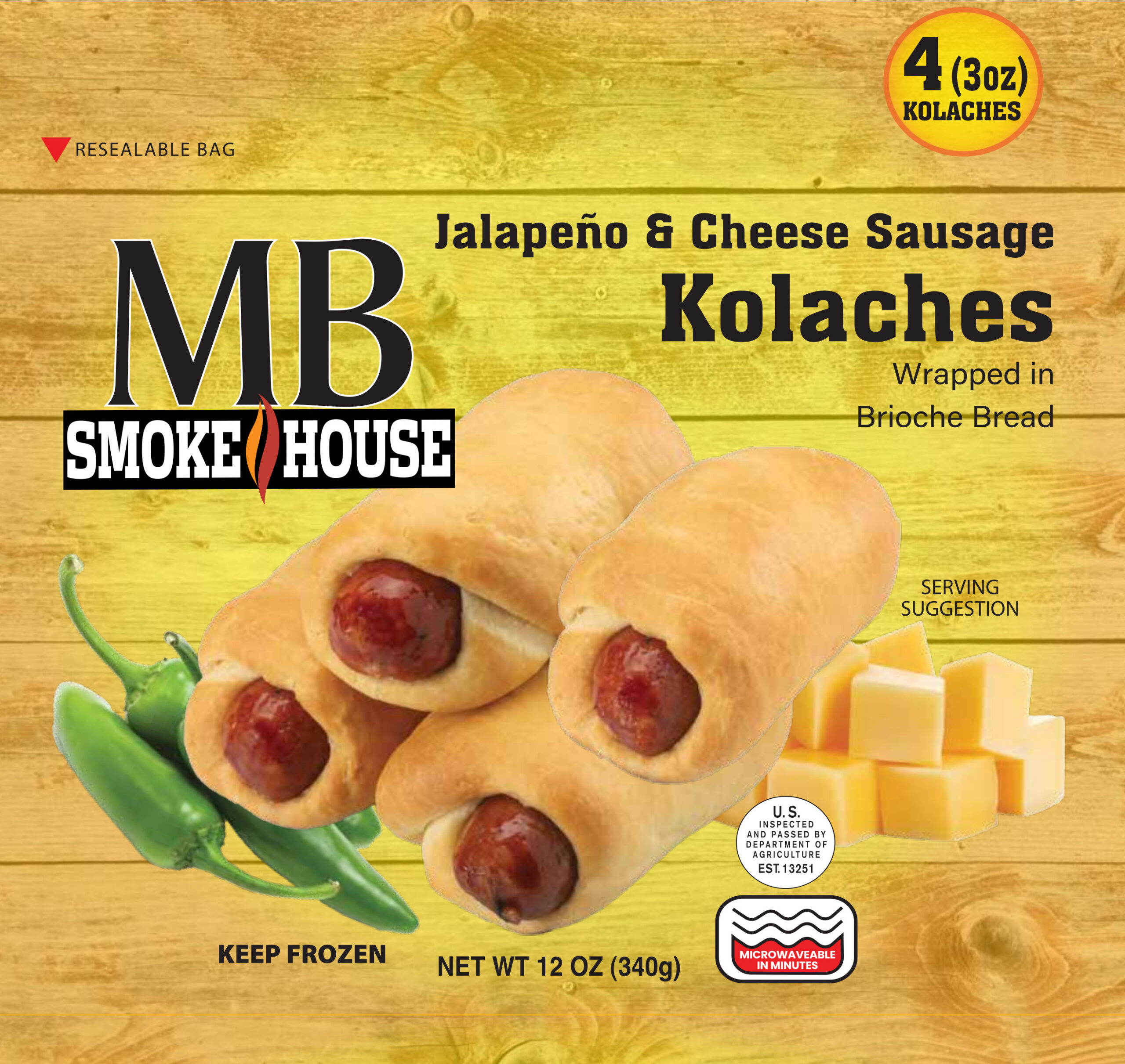 Jalapeno & Cheese Sausage Kolaches
